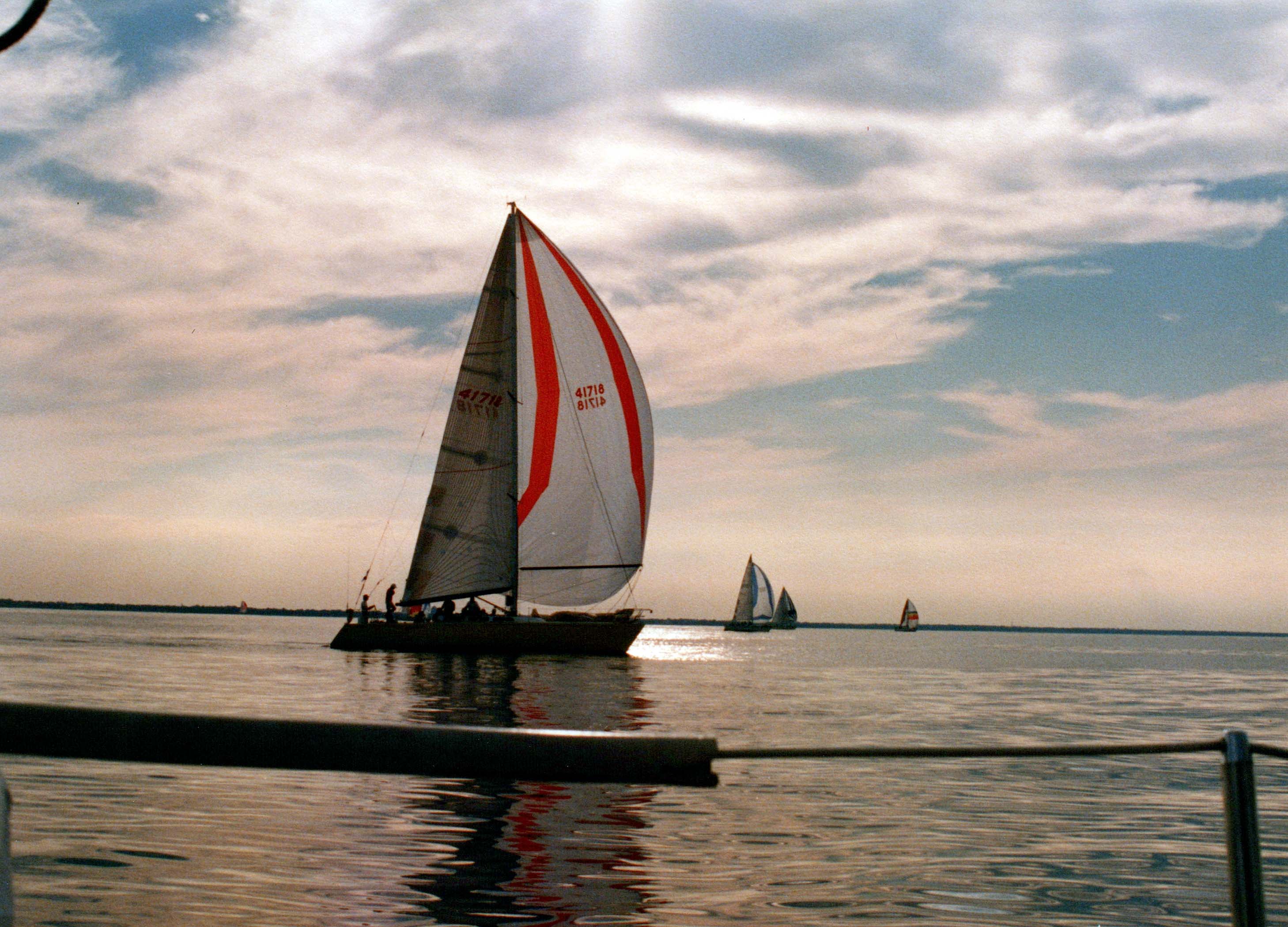 sailboat with spinnaker